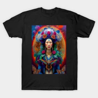 Flowers Queen Goddess Surreal Butterfly T-Shirt